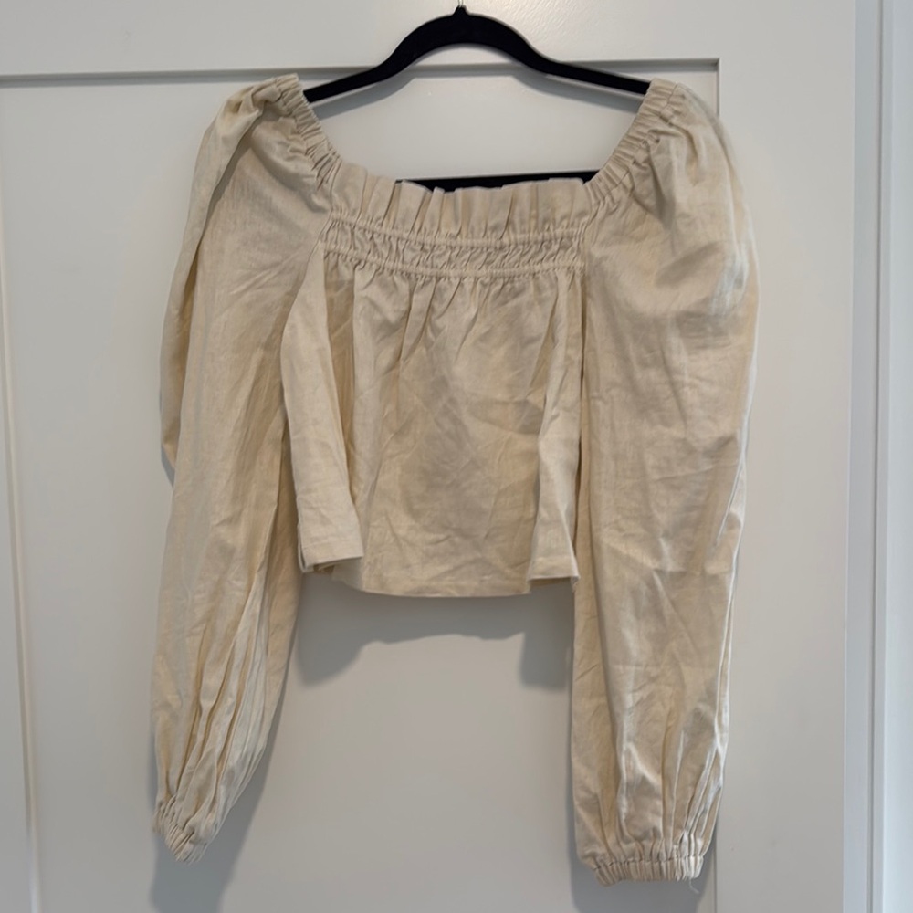 Cream Off-Shoulder Blouse